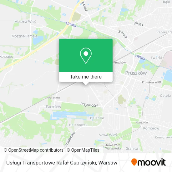 Карта Usługi Transportowe Rafał Cuprzyński