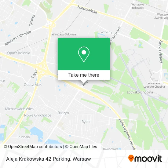 Aleja Krakowska 42 Parking map