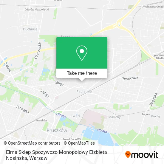 Карта Elma Sklep Spozywczo Monopolowy Elzbieta Nosinska