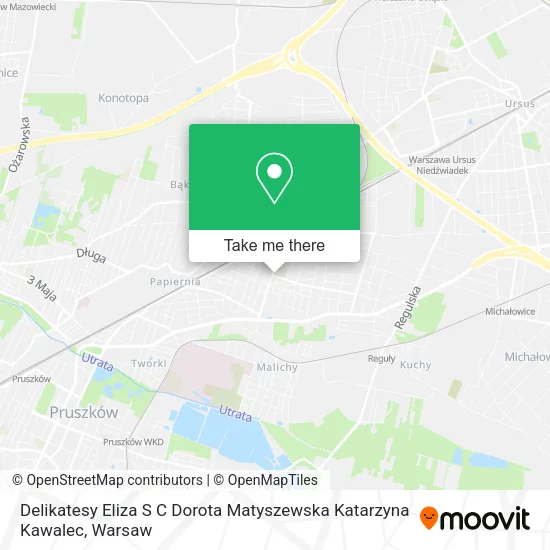 Карта Delikatesy Eliza S C Dorota Matyszewska Katarzyna Kawalec