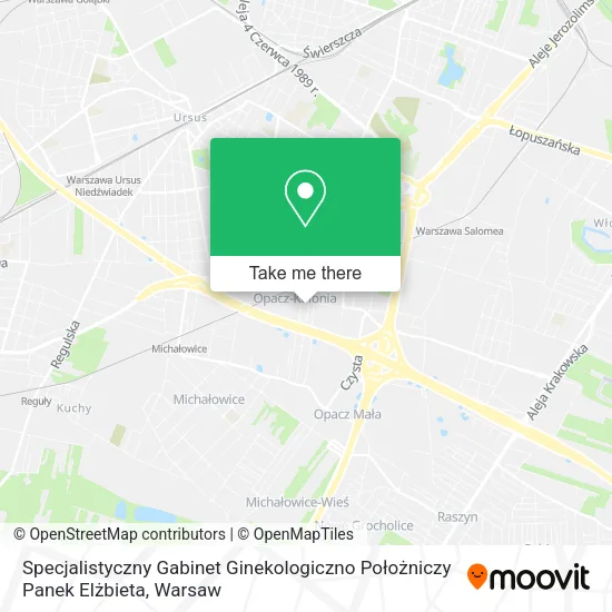 Specjalistyczny Gabinet Ginekologiczno Położniczy Panek Elżbieta map