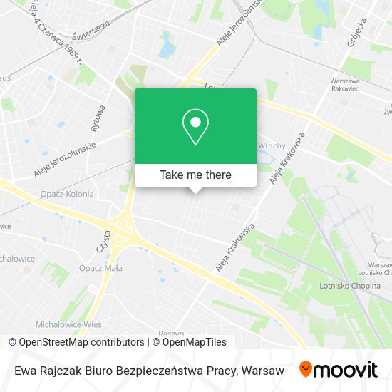 Ewa Rajczak Biuro Bezpieczeństwa Pracy map