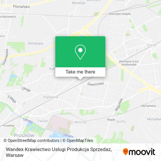 Карта Wandex Krawiectwo Uslugi Produkcja Sprzedaz