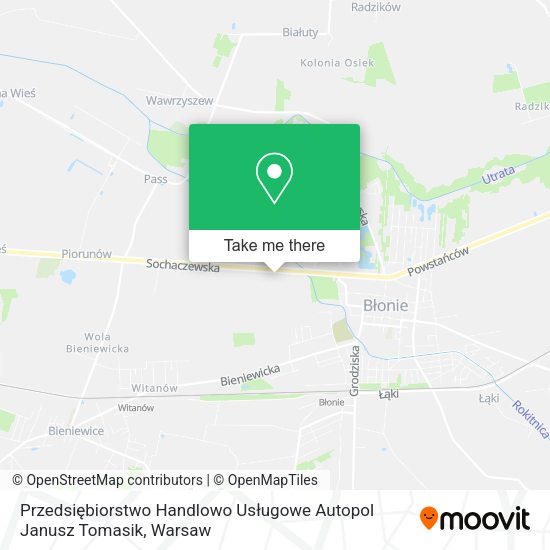 Przedsiębiorstwo Handlowo Usługowe Autopol Janusz Tomasik map