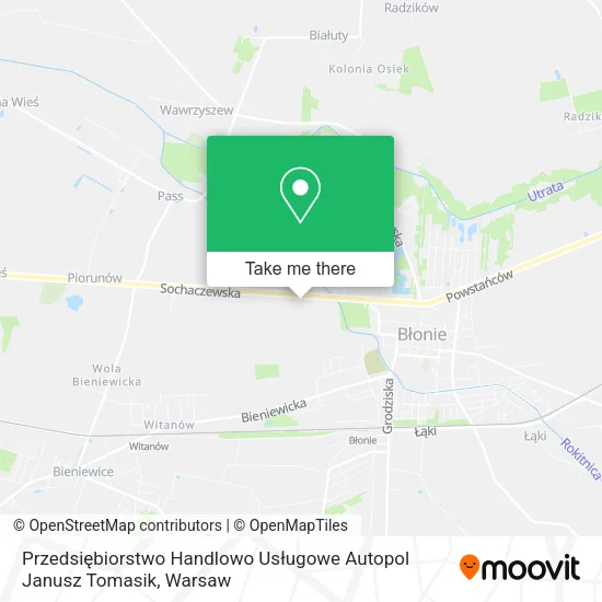 Карта Przedsiębiorstwo Handlowo Usługowe Autopol Janusz Tomasik