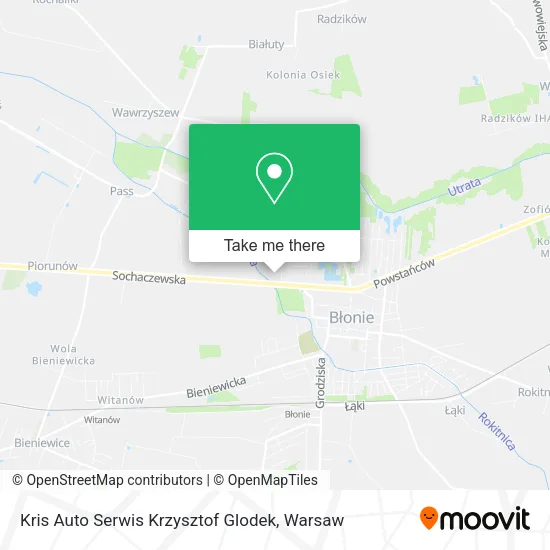 Карта Kris Auto Serwis Krzysztof Glodek