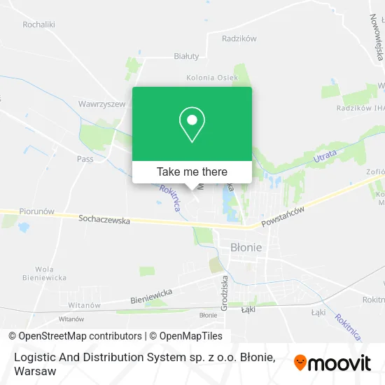 Карта Logistic And Distribution System sp. z o.o. Błonie