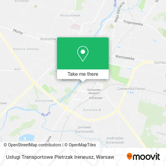 Usługi Transportowe Pietrzak Ireneusz map