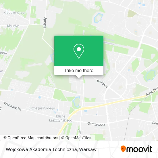 Карта Wojskowa Akademia Techniczna
