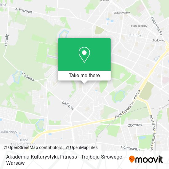 Карта Akademia Kulturystyki, Fitness i Trójboju Siłowego