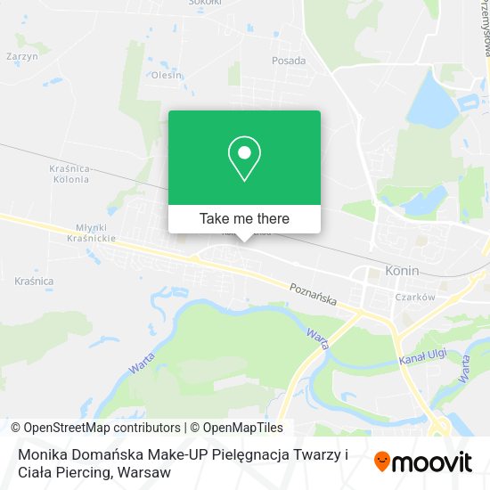 Monika Domańska Make-UP Pielęgnacja Twarzy i Ciała Piercing map