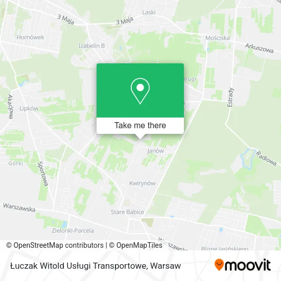 Карта Łuczak Witold Usługi Transportowe
