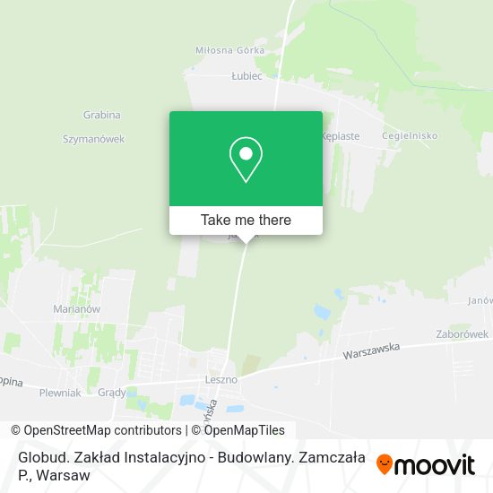 Globud. Zakład Instalacyjno - Budowlany. Zamczała P. map