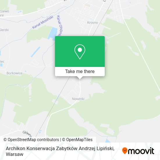 Archikon Konserwacja Zabytków Andrzej Lipiński map