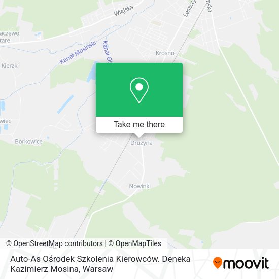 Auto-As Ośrodek Szkolenia Kierowców. Deneka Kazimierz Mosina map