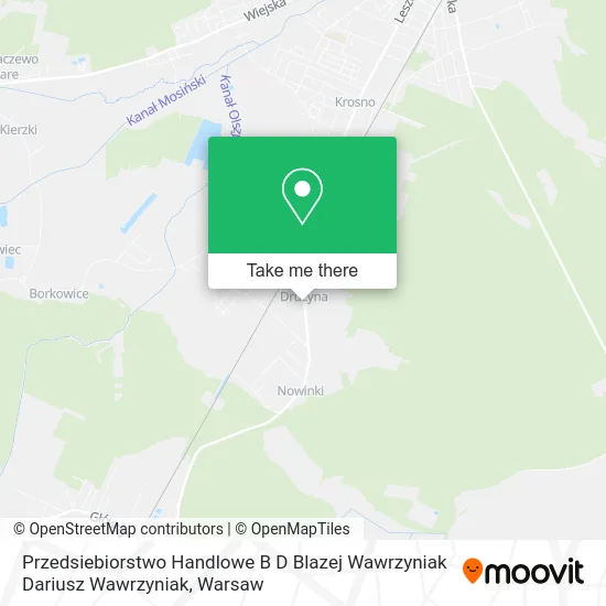 Карта Przedsiebiorstwo Handlowe B D Blazej Wawrzyniak Dariusz Wawrzyniak