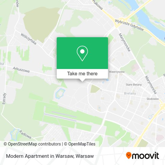 Modern Apartment in Warsaw map