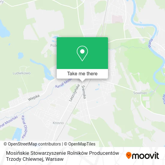 Mosińskie Stowarzyszenie Rolników Producentów Trzody Chlewnej map