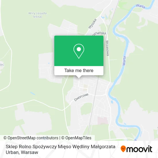 Sklep Rolno Spożywczy Mięso Wędliny Małgorzata Urban map