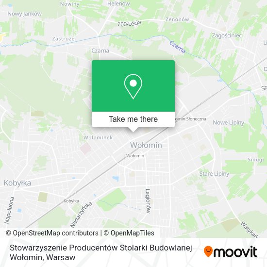 Карта Stowarzyszenie Producentów Stolarki Budowlanej Wołomin