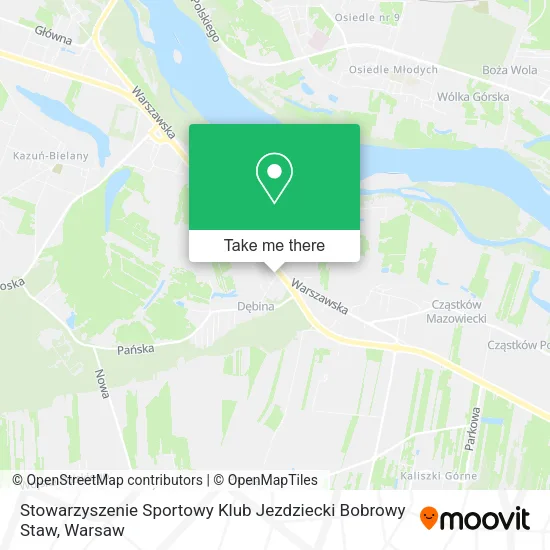 Карта Stowarzyszenie Sportowy Klub Jezdziecki Bobrowy Staw