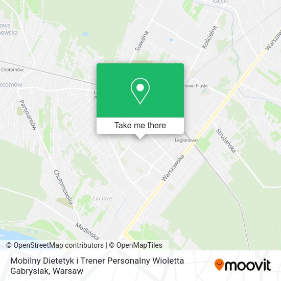 Карта Mobilny Dietetyk i Trener Personalny Wioletta Gabrysiak