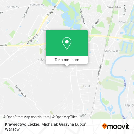 Krawiectwo Lekkie. Michalak Grażyna Luboń map