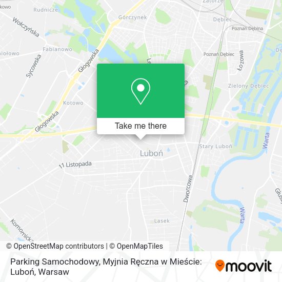 Parking Samochodowy, Myjnia Ręczna w Mieście: Luboń map