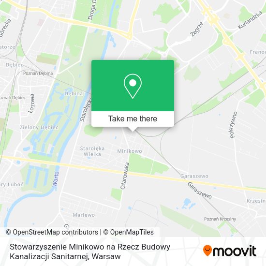 Stowarzyszenie Minikowo na Rzecz Budowy Kanalizacji Sanitarnej map