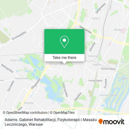 Adams. Gabinet Rehabilitacji, Fizykoterapii i Masażu Leczniczego map