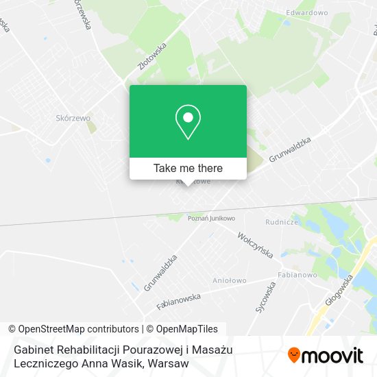 Gabinet Rehabilitacji Pourazowej i Masażu Leczniczego Anna Wasik map