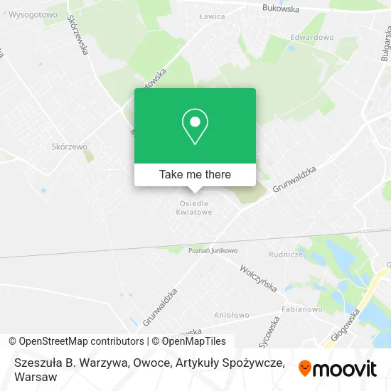 Карта Szeszuła B. Warzywa, Owoce, Artykuły Spożywcze