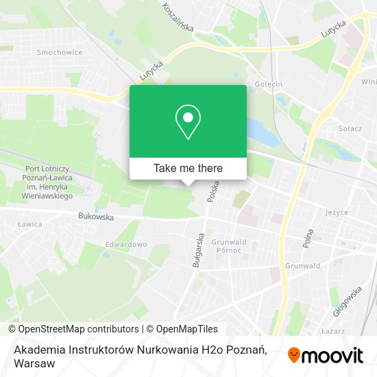 Карта Akademia Instruktorów Nurkowania H2o Poznań