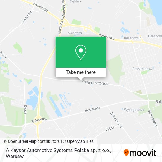 Карта A Kayser Automotive Systems Polska sp. z o.o.