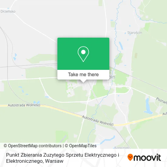 Карта Punkt Zbierania Zuzytego Sprzetu Elektrycznego i Elektronicznego