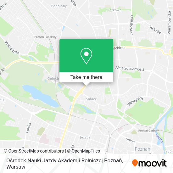 Ośrodek Nauki Jazdy Akademii Rolniczej Poznań map