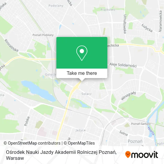 Карта Ośrodek Nauki Jazdy Akademii Rolniczej Poznań