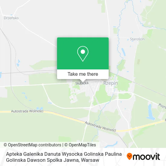 Карта Apteka Galenika Danuta Wysocka Golinska Paulina Golinska Dawson Spolka Jawna