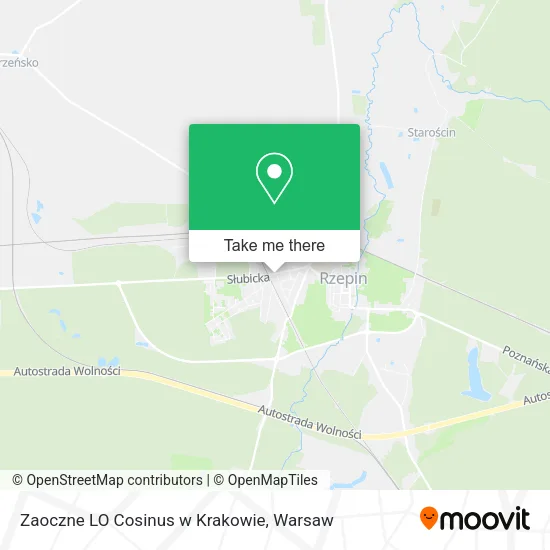 Карта Zaoczne LO Cosinus w Krakowie