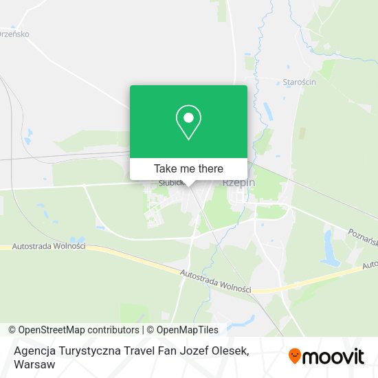 Agencja Turystyczna Travel Fan Jozef Olesek map