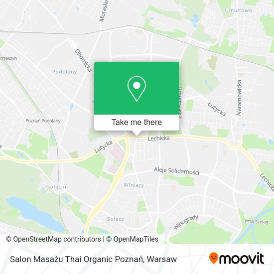 Карта Salon Masażu Thai Organic Poznań