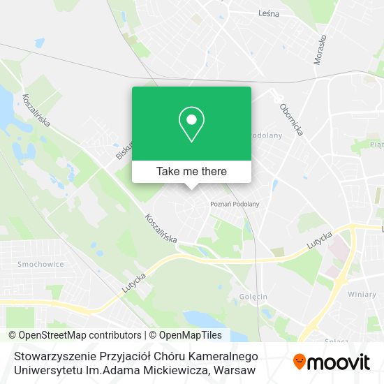 Stowarzyszenie Przyjaciół Chóru Kameralnego Uniwersytetu Im.Adama Mickiewicza map