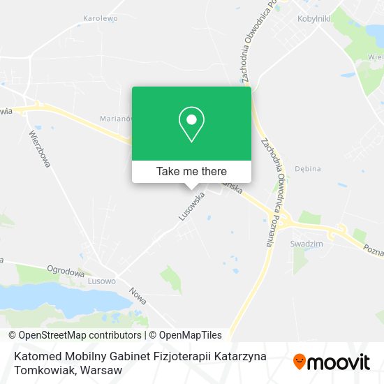 Карта Katomed Mobilny Gabinet Fizjoterapii Katarzyna Tomkowiak