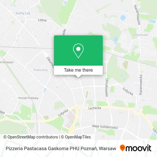 Pizzeria Pastacasa Gaskoma PHU Poznań map