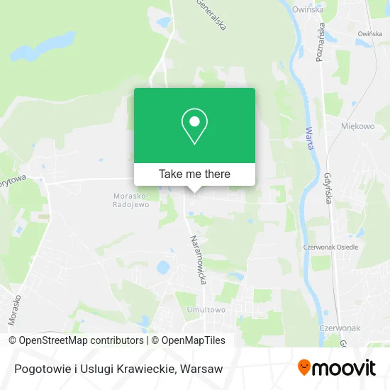 Карта Pogotowie i Uslugi Krawieckie