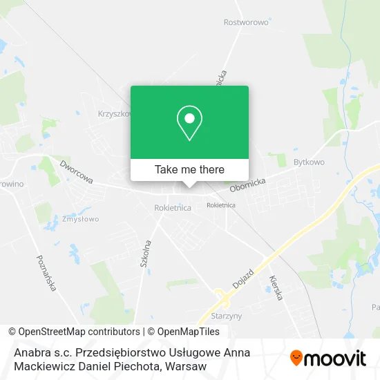 Карта Anabra s.c. Przedsiębiorstwo Usługowe Anna Mackiewicz Daniel Piechota