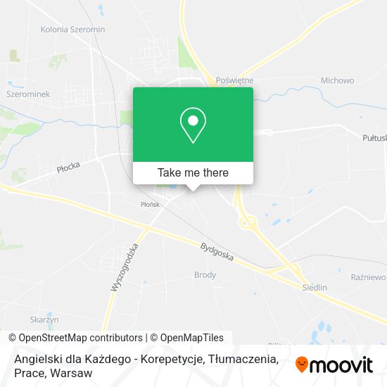 Angielski dla Każdego - Korepetycje, Tłumaczenia, Prace map