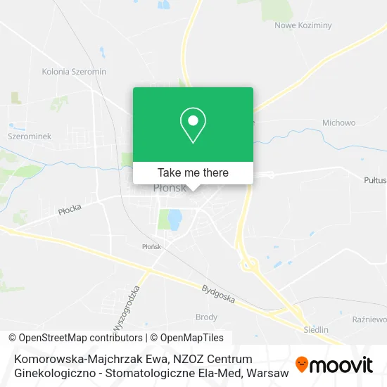 Komorowska-Majchrzak Ewa, NZOZ Centrum Ginekologiczno - Stomatologiczne Ela-Med map