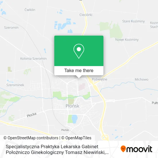 Specjalistyczna Praktyka Lekarska Gabinet Położniczo Ginekologiczny Tomasz Niewiński map