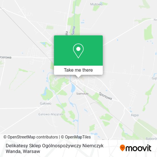 Delikatesy Sklep Ogólnospożywczy Niemczyk Wanda map